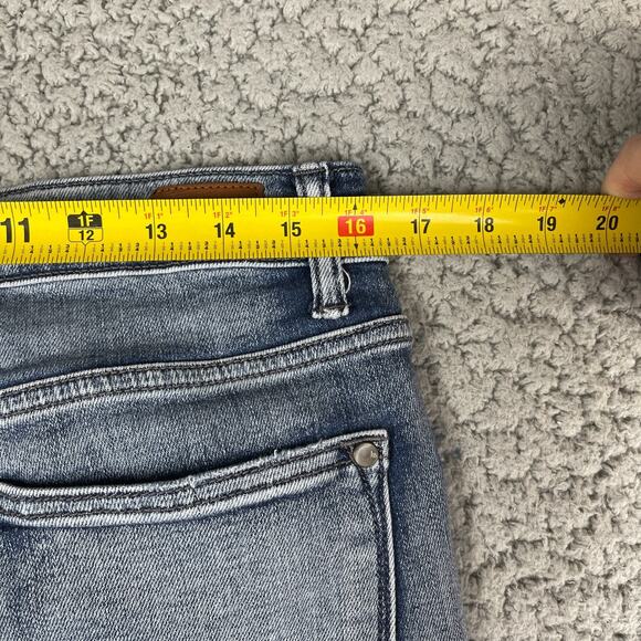 Judy Blue Skinny Fit Jeans 13/31 High-Rise Distressed Button Fly Frayed Hem - Picture 9 of 11